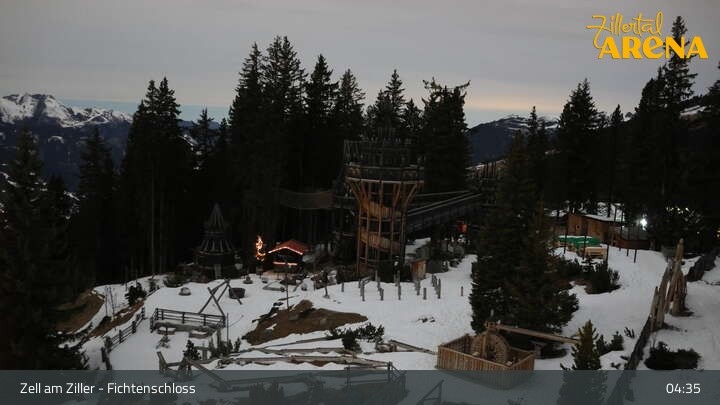 Archiv Foto Webcam Fichtenschloss Zell am Ziller