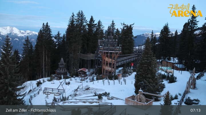Archiv Foto Webcam Fichtenschloss Zell am Ziller