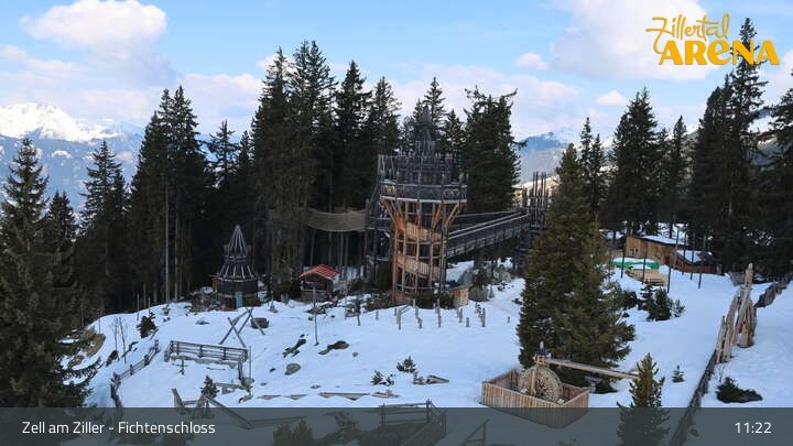 Archiv Foto Webcam Fichtenschloss Zell am Ziller