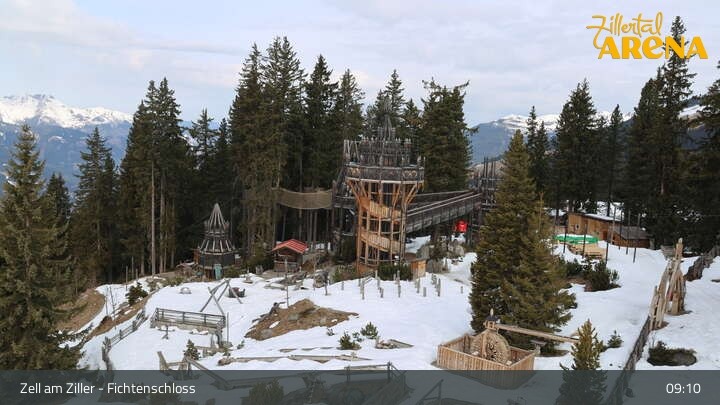 Archiv Foto Webcam Fichtenschloss Zell am Ziller