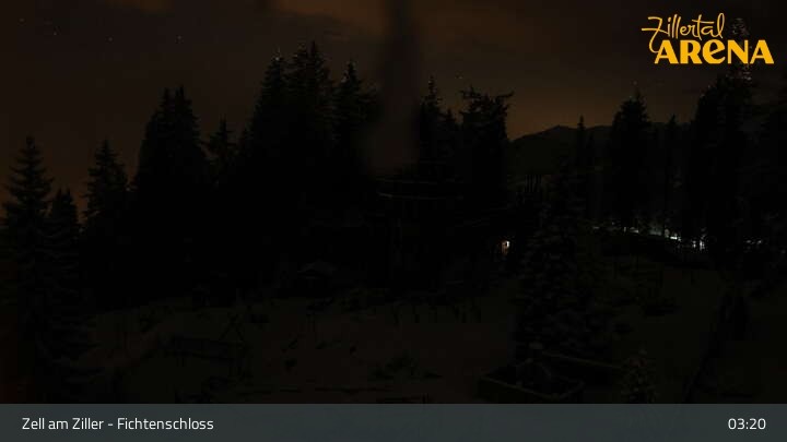 Archived image Webcam Spruce Tree Castle in Zell am Ziller