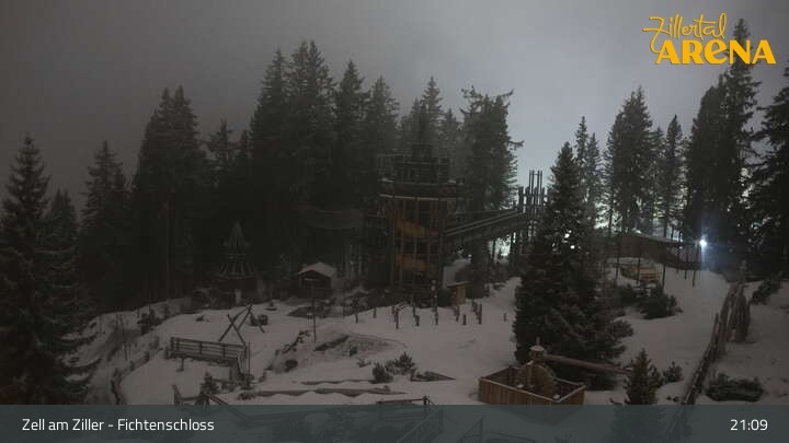 Archiv Foto Webcam Fichtenschloss Zell am Ziller