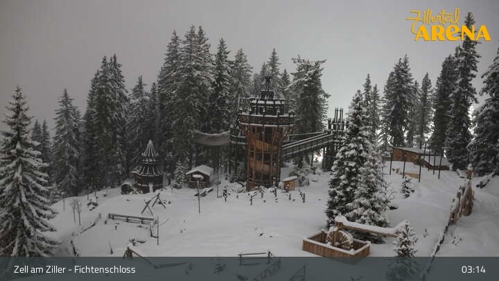 Archiv Foto Webcam Fichtenschloss Zell am Ziller