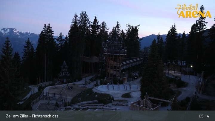 Archiv Foto Webcam Fichtenschloss Zell am Ziller