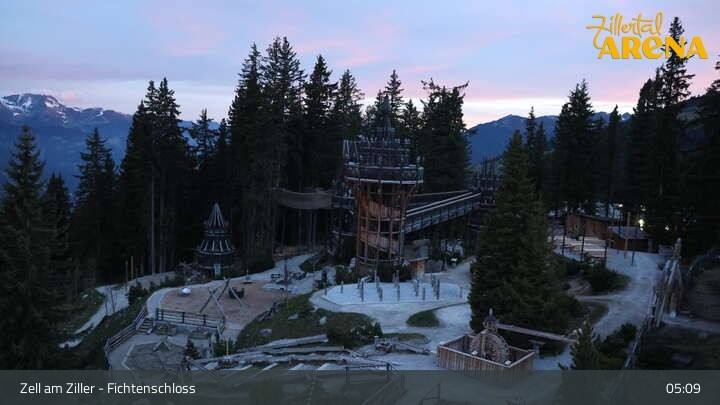 Archiv Foto Webcam Fichtenschloss Zell am Ziller