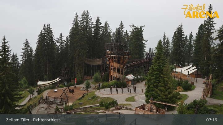 Archiv Foto Webcam Fichtenschloss Zell am Ziller