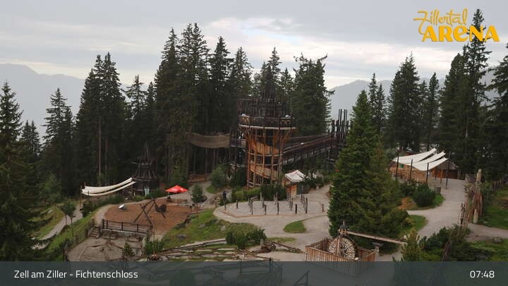 Archiv Foto Webcam Fichtenschloss Zell am Ziller