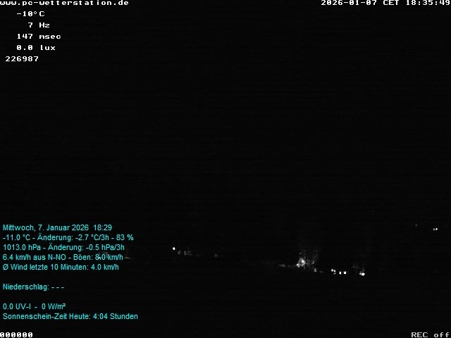 Archiv Foto Webcam der Ferienwohnung Thieme