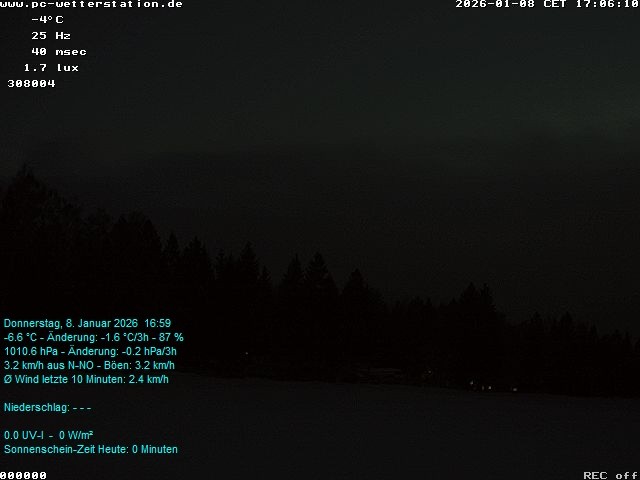 Archiv Foto Webcam der Ferienwohnung Thieme