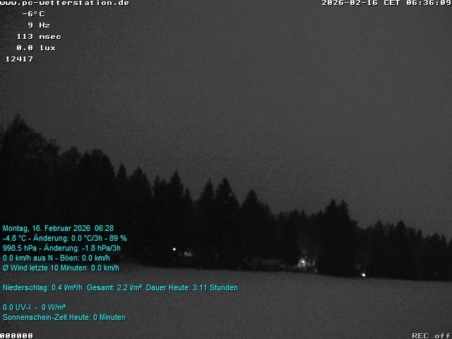 Archived image Webcam in Lackenhäuser