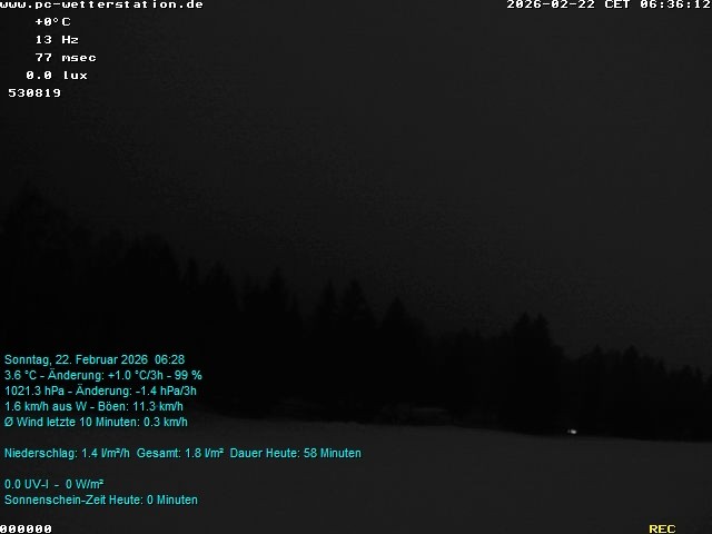 Archiv Foto Webcam der Ferienwohnung Thieme