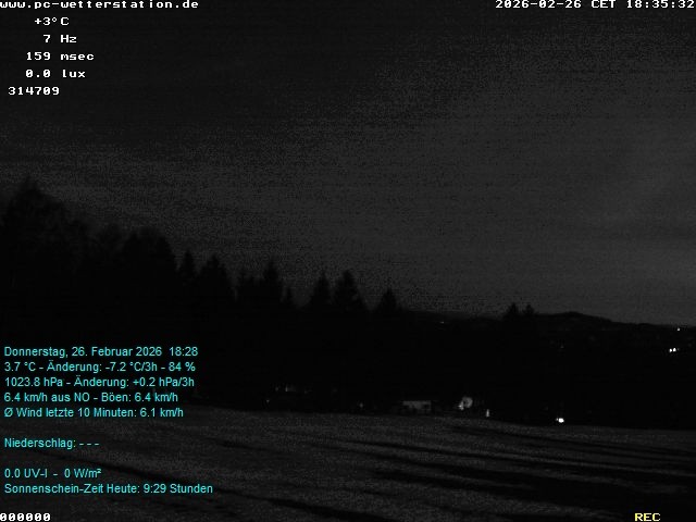 Archived image Webcam in Lackenhäuser