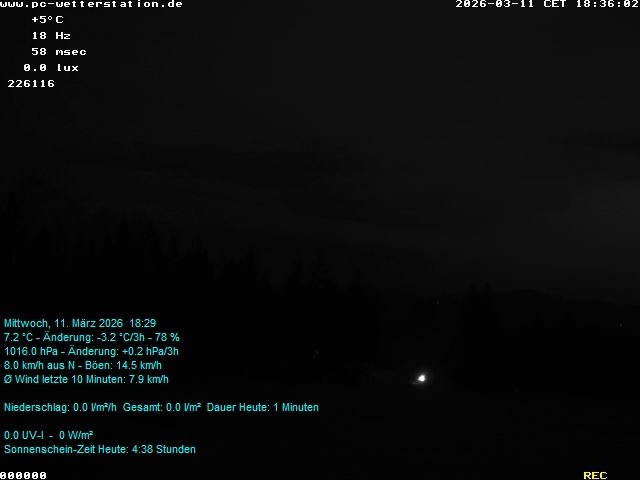 Archived image Webcam in Lackenhäuser