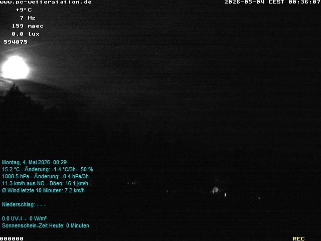 Archiv Foto Webcam der Ferienwohnung Thieme