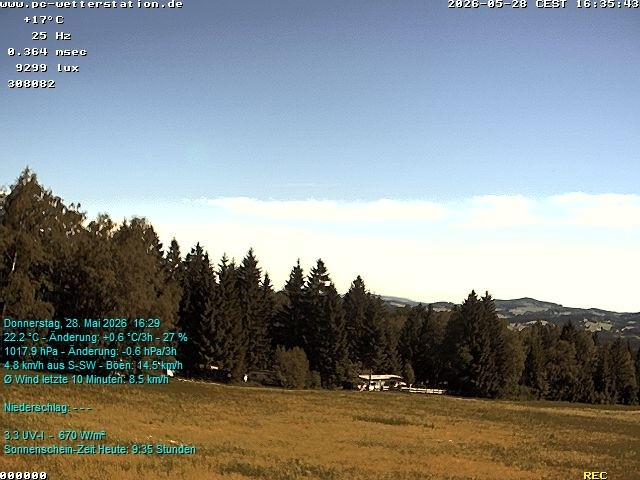 Archived image Webcam in Lackenhäuser