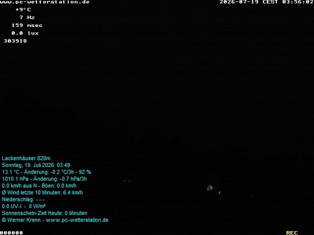 Archived image Webcam in Lackenhäuser