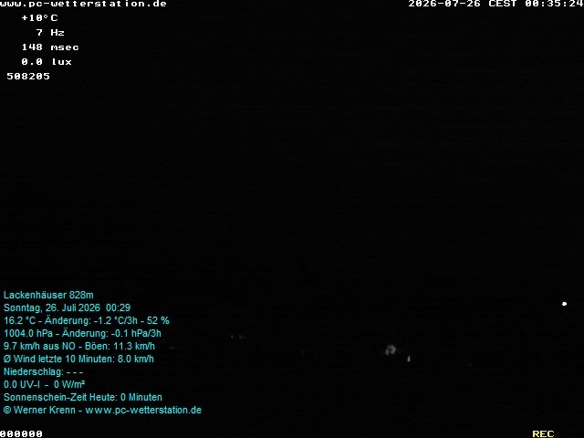 Archived image Webcam in Lackenhäuser