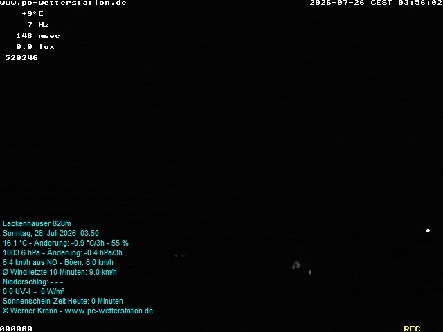 Archived image Webcam in Lackenhäuser