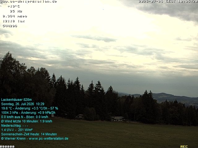 Archived image Webcam in Lackenhäuser