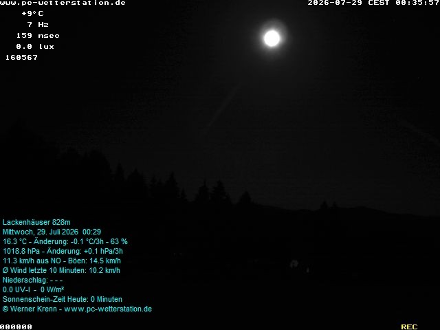 Archived image Webcam in Lackenhäuser