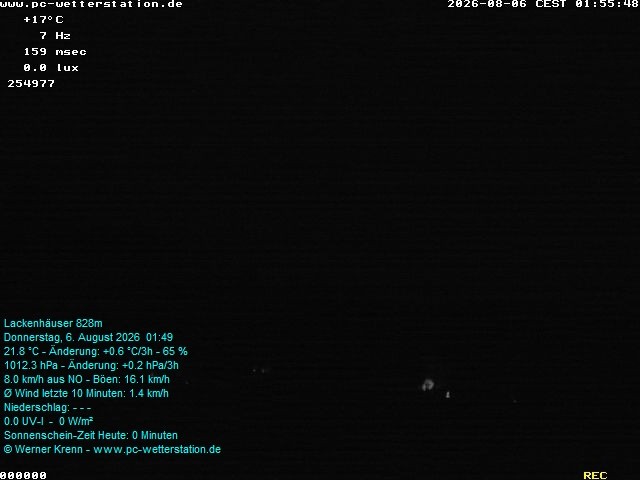 Archiv Foto Webcam der Ferienwohnung Thieme