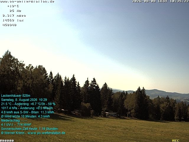 Archiv Foto Webcam der Ferienwohnung Thieme