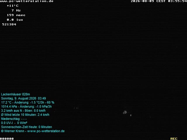 Archived image Webcam in Lackenhäuser