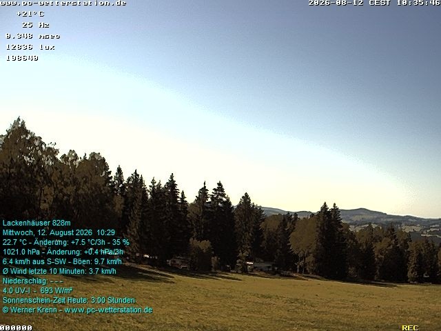 Archiv Foto Webcam der Ferienwohnung Thieme