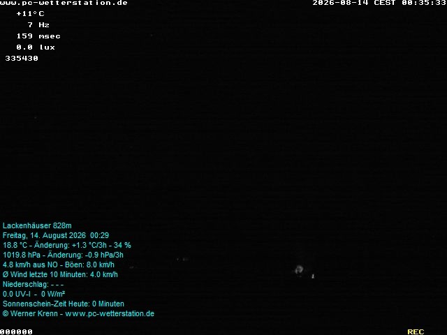 Archiv Foto Webcam der Ferienwohnung Thieme