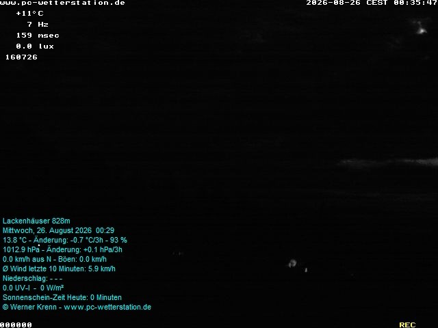 Archiv Foto Webcam der Ferienwohnung Thieme