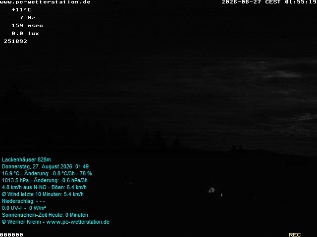 Archived image Webcam in Lackenhäuser