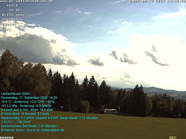 Archived image Webcam in Lackenhäuser