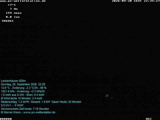 Archiv Foto Webcam der Ferienwohnung Thieme