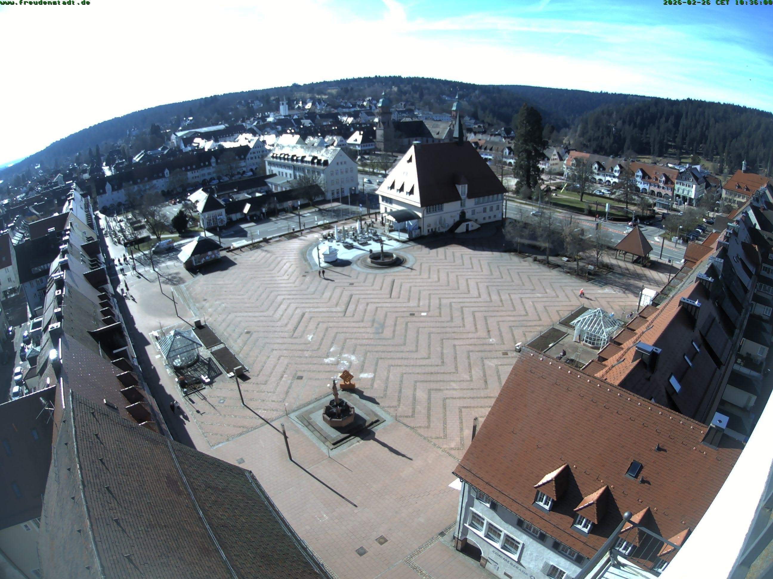 Archived image Webcam Freudenstadt city - View Market place