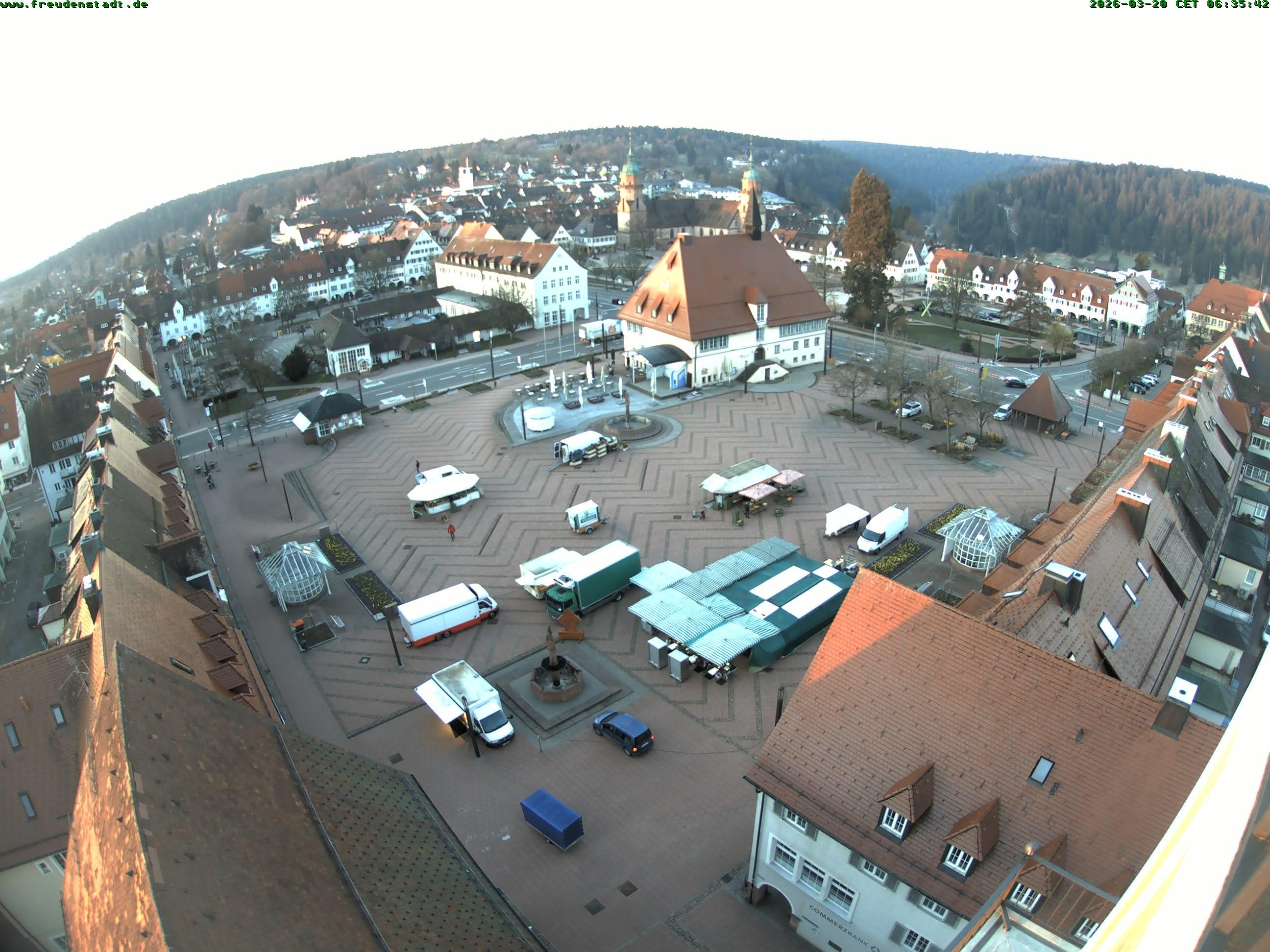 Archived image Webcam Freudenstadt city - View Market place