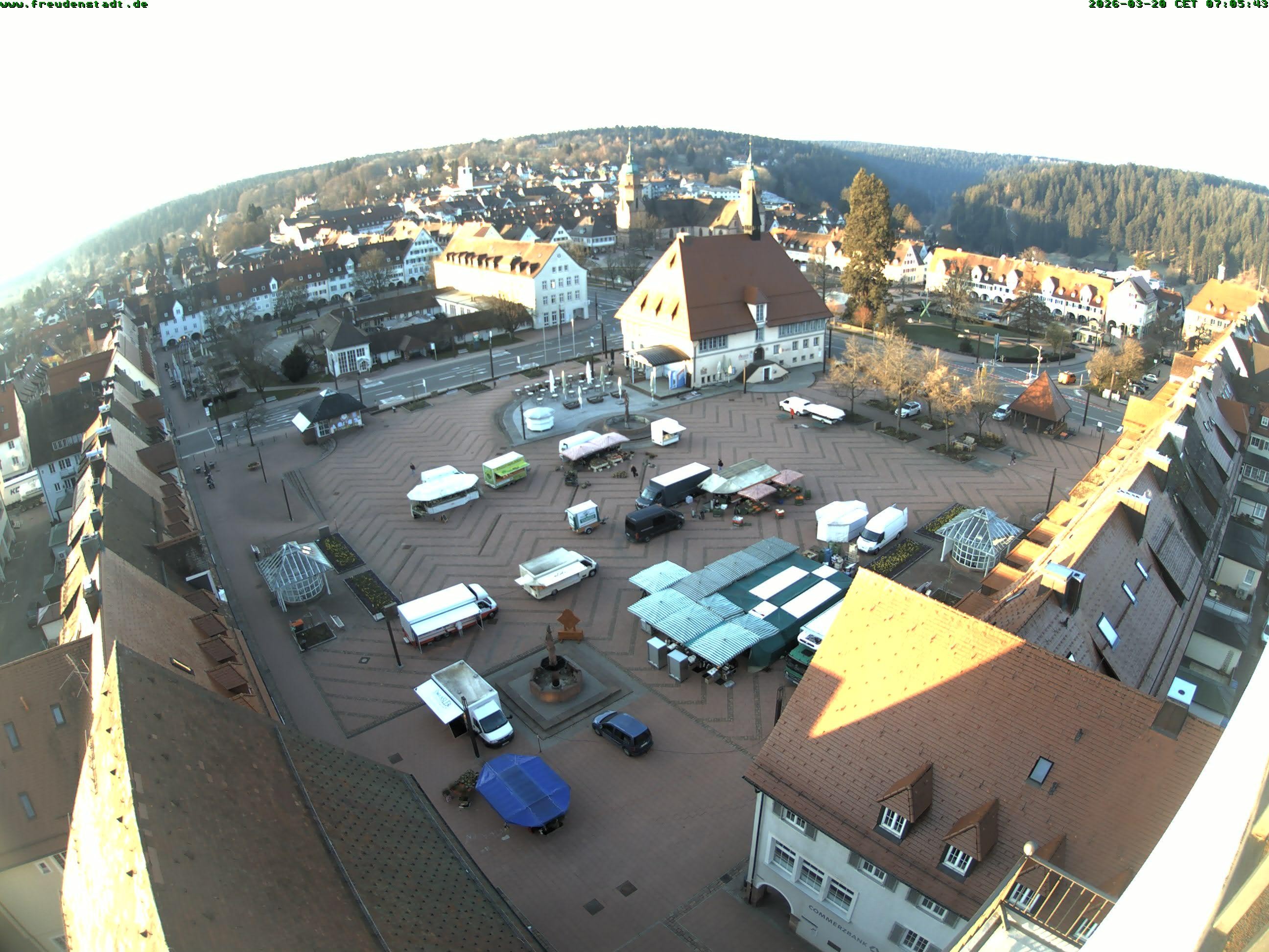 Archived image Webcam Freudenstadt city - View Market place