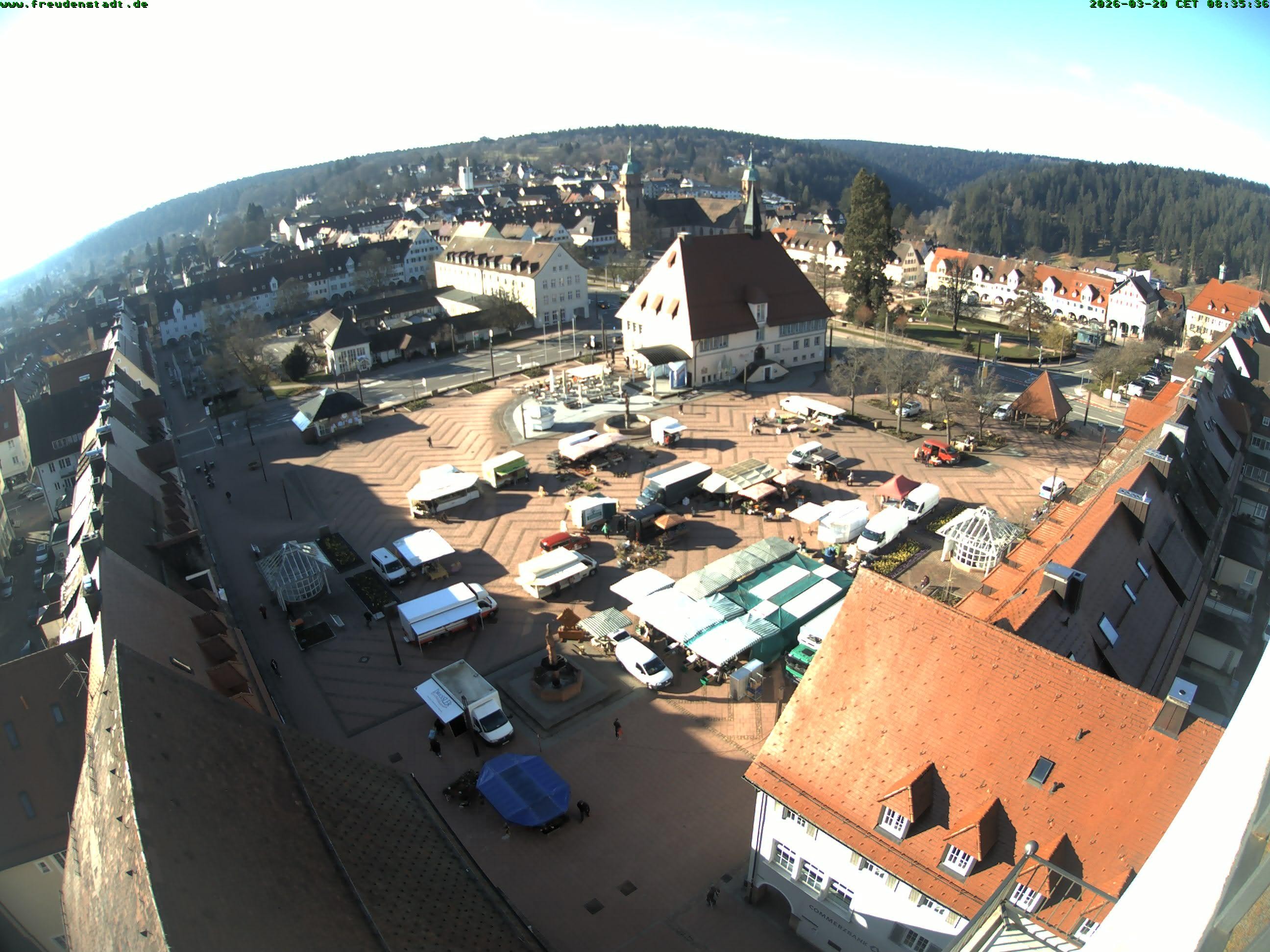 Archived image Webcam Freudenstadt city - View Market place