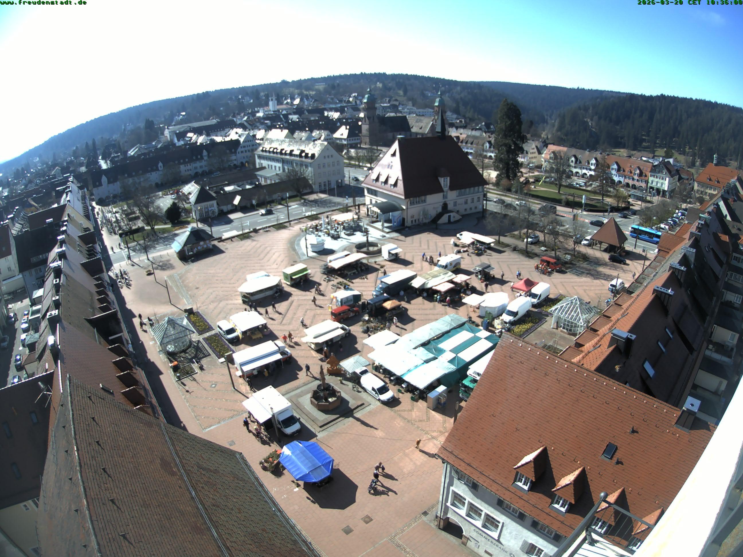 Archived image Webcam Freudenstadt city - View Market place