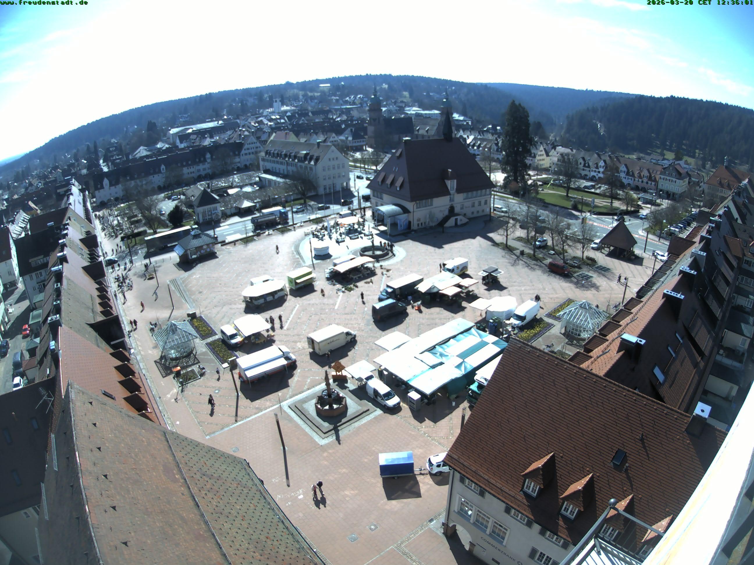 Archived image Webcam Freudenstadt city - View Market place