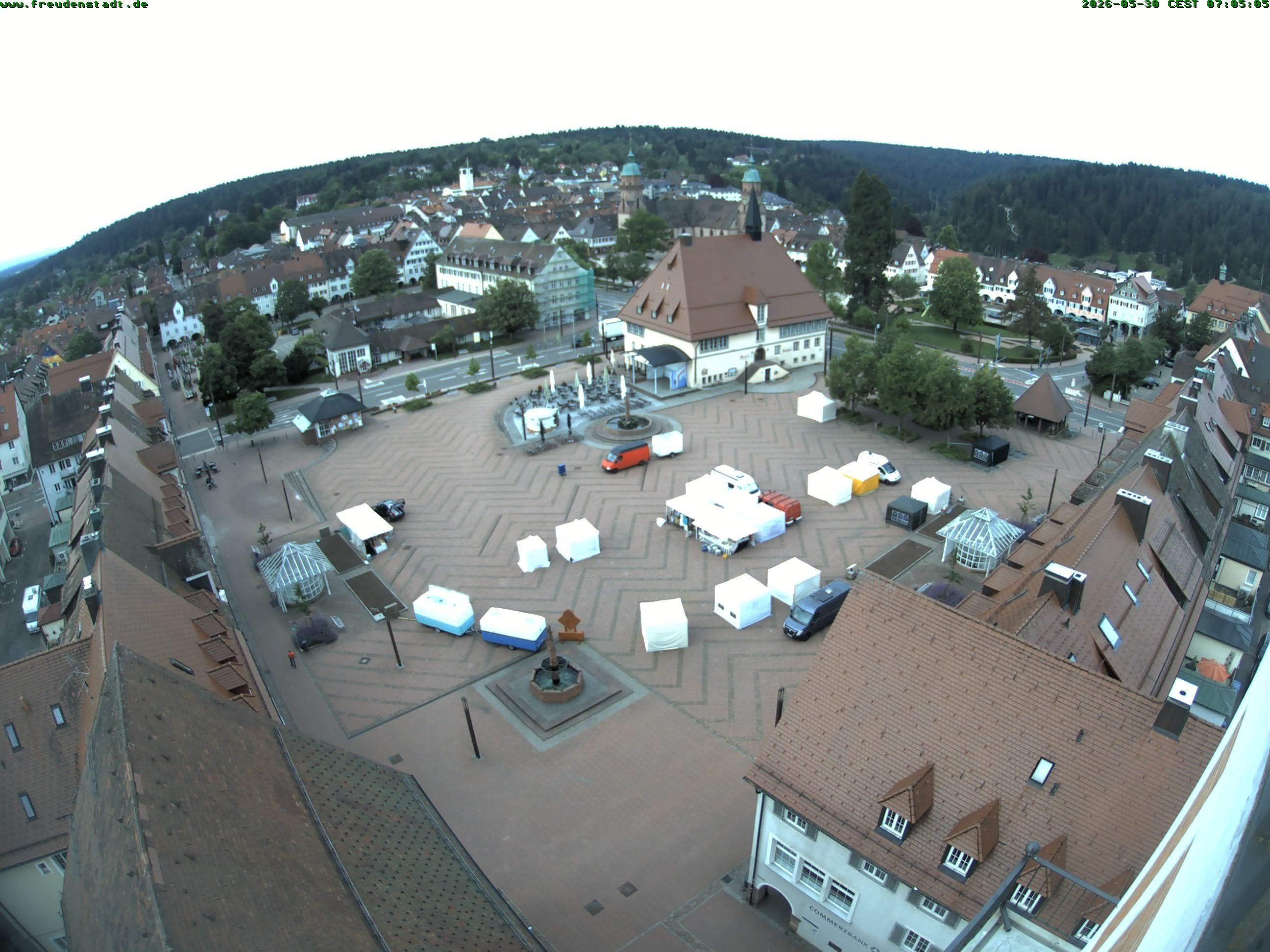 Archived image Webcam Freudenstadt city - View Market place