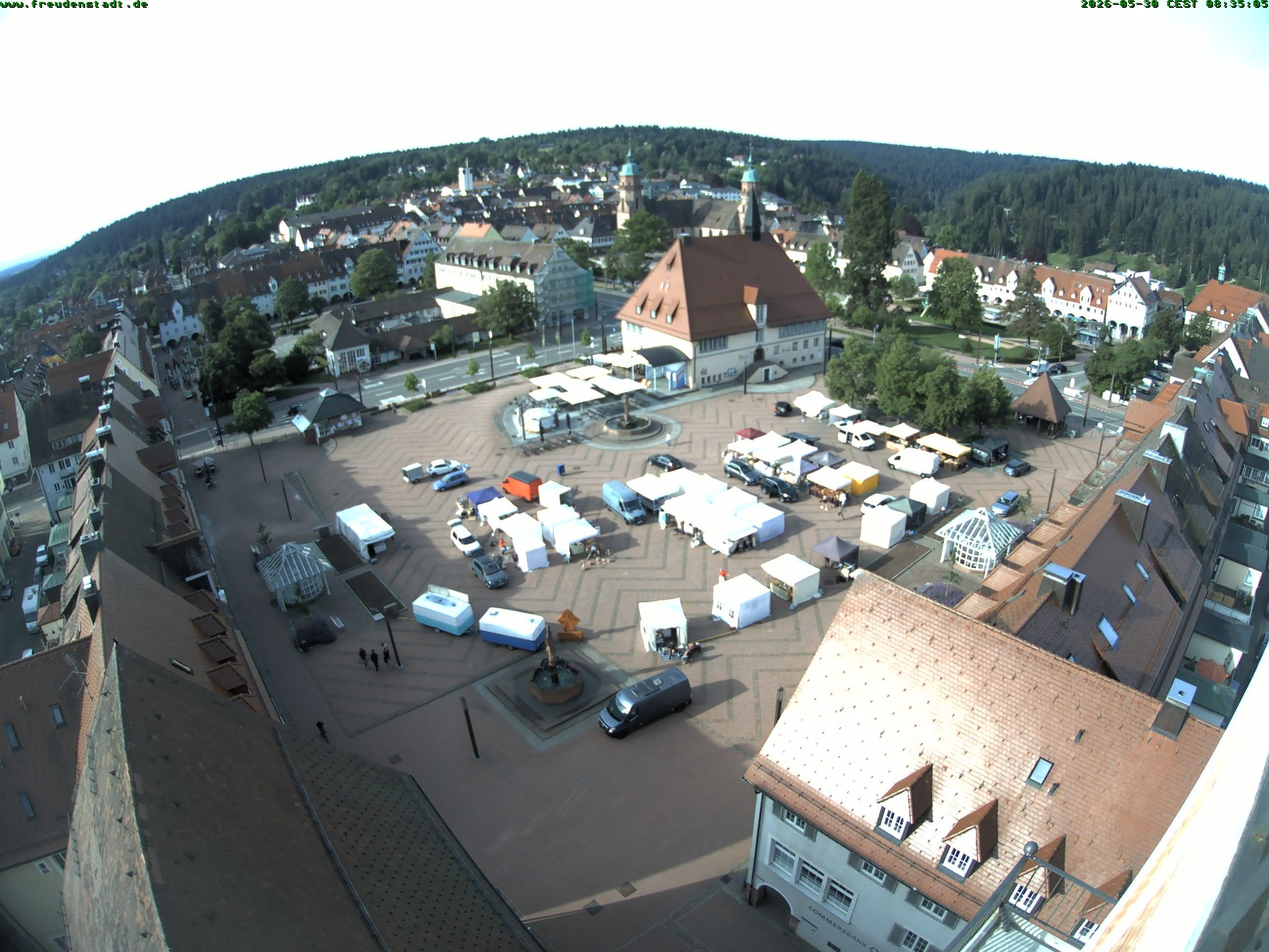 Archived image Webcam Freudenstadt city - View Market place