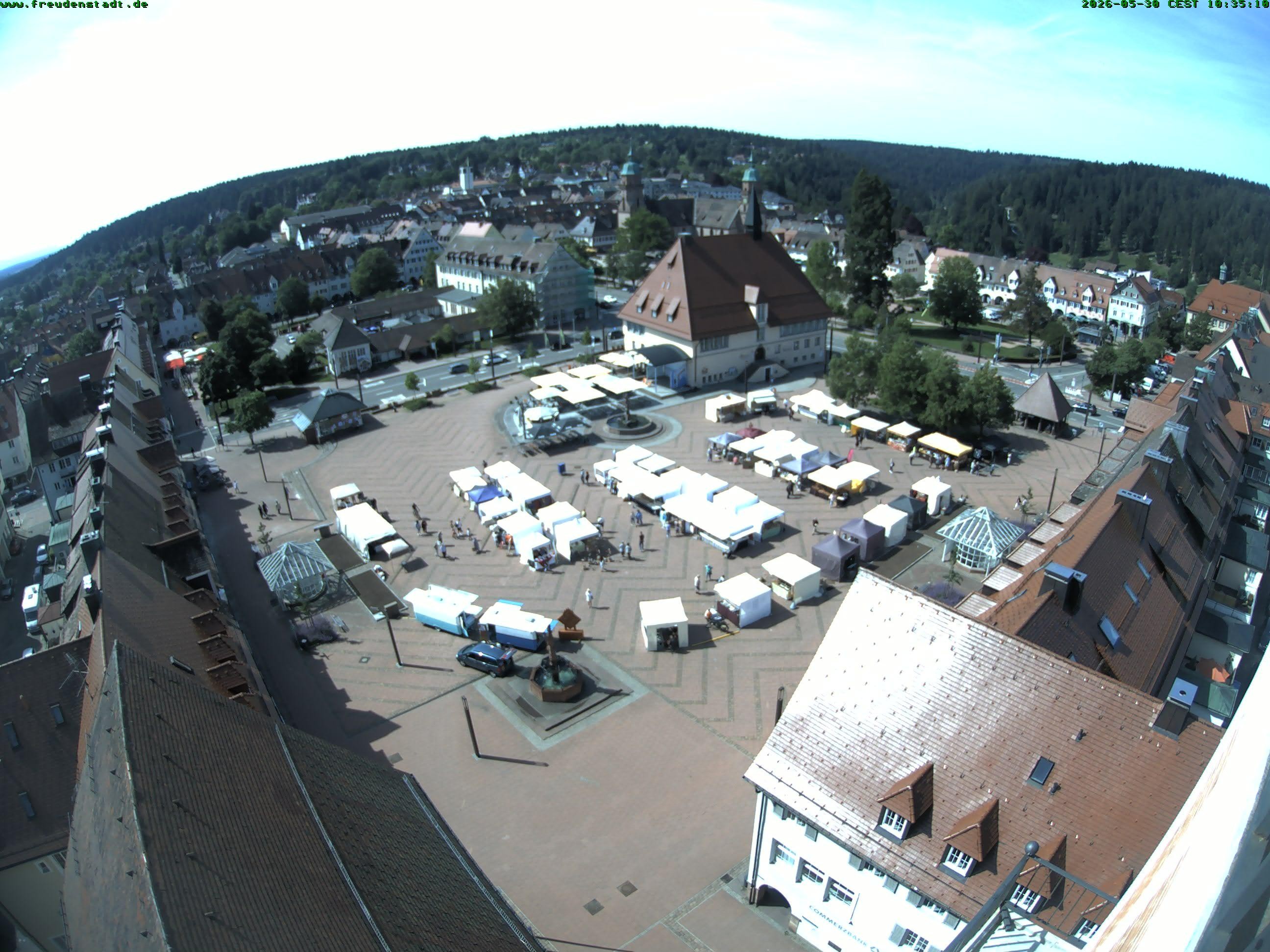 Archived image Webcam Freudenstadt city - View Market place