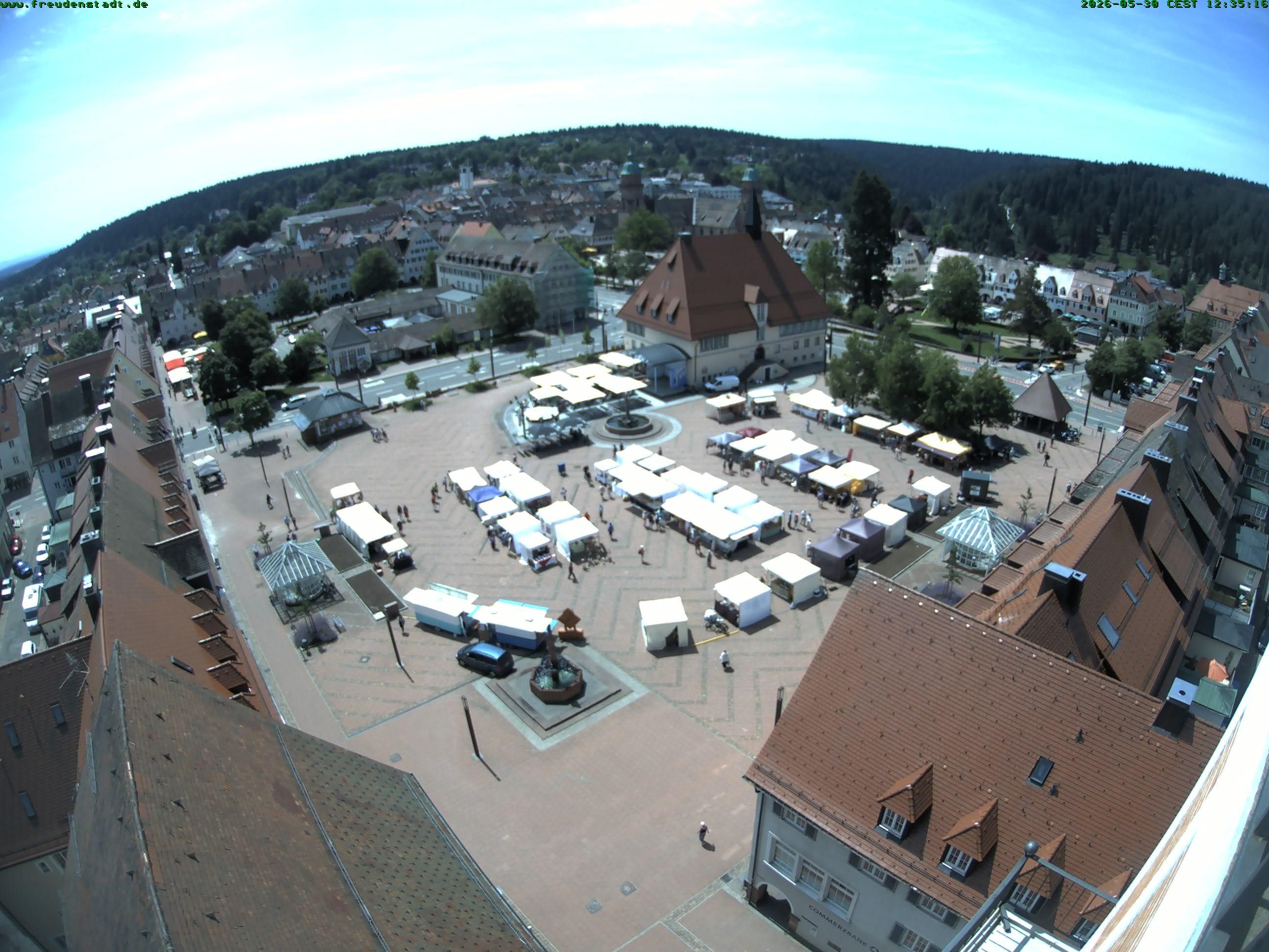 Archived image Webcam Freudenstadt city - View Market place