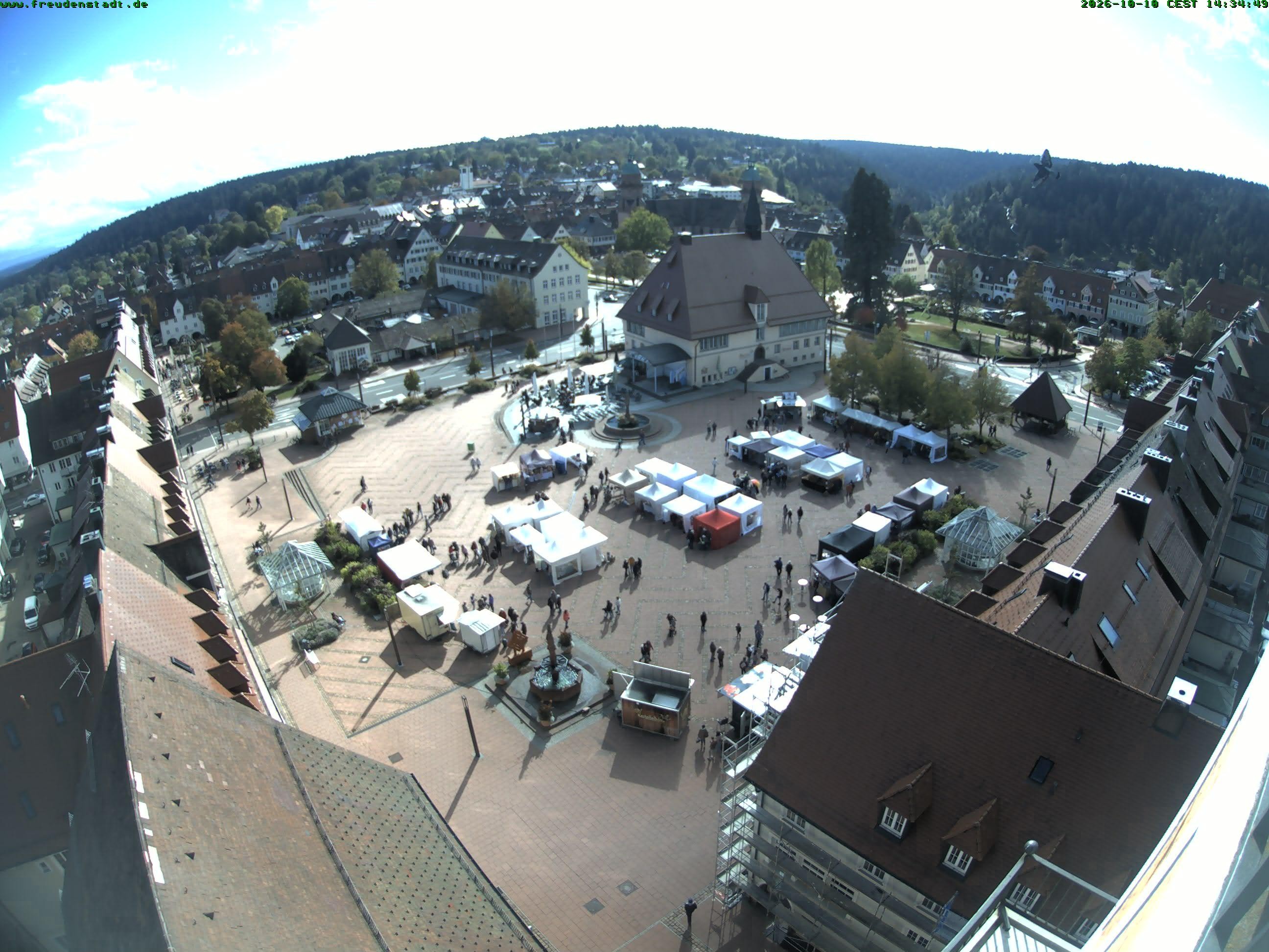 Archived image Webcam Freudenstadt city - View Market place