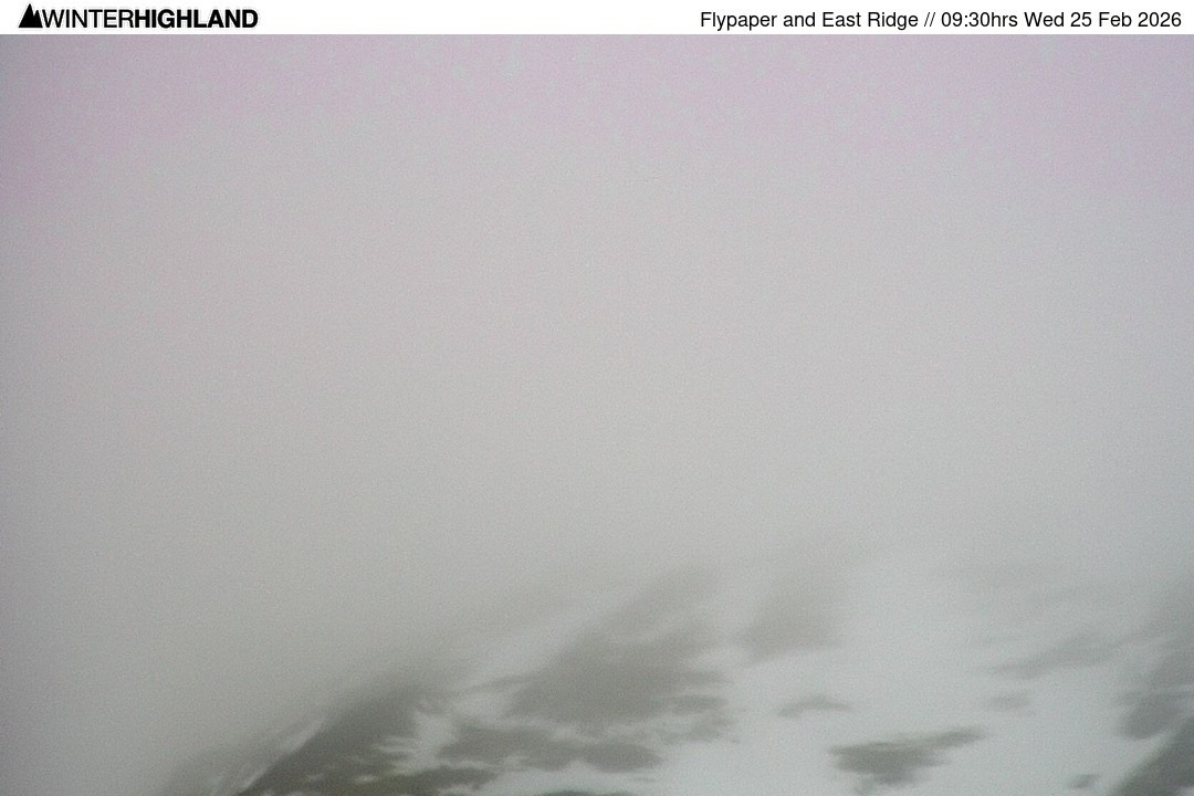Archived image Webcam Glencoe Mountain - Scotland - Flypaper and East Ridge