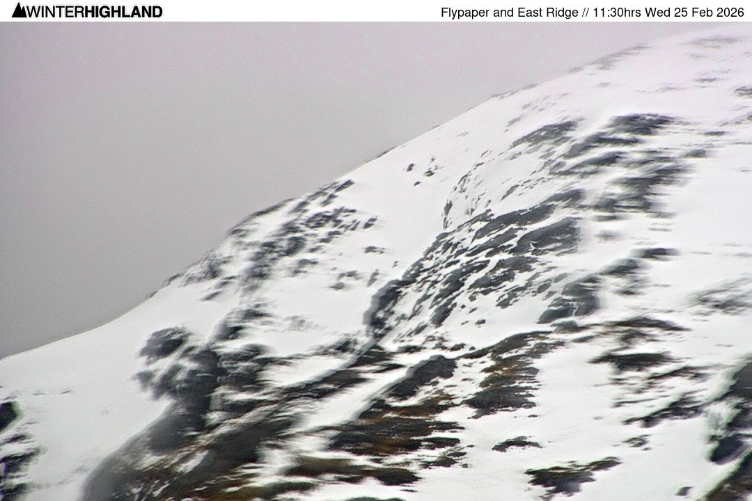 Archived image Webcam Glencoe Mountain - Scotland - Flypaper and East Ridge