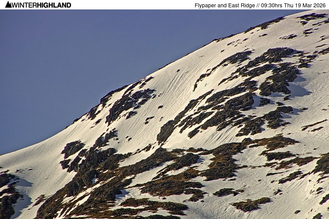 Archiv Foto Webcam Glencoe Mountain - Schottland - Flypaper und East Ridge
