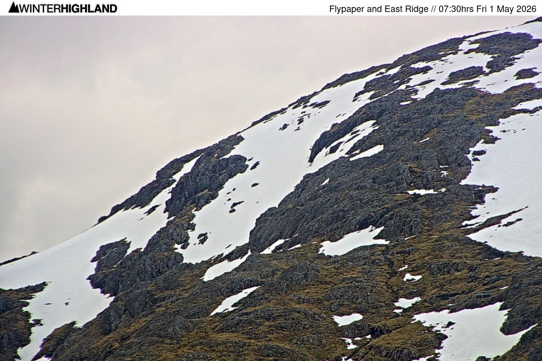 Archived image Webcam Glencoe Mountain - Scotland - Flypaper and East Ridge
