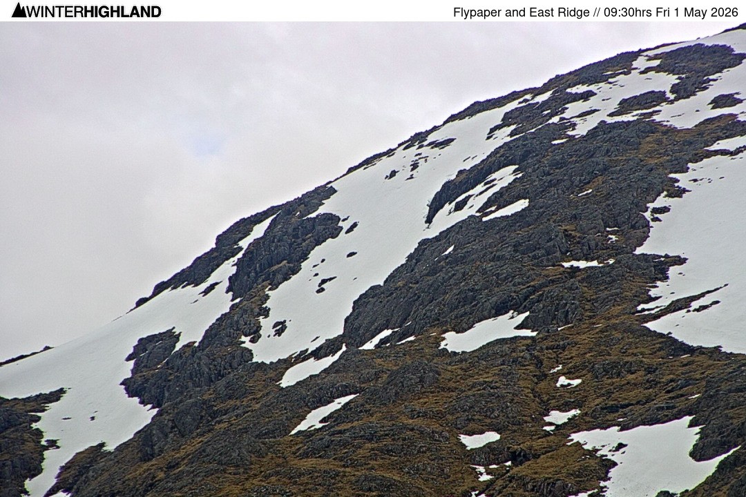 Archived image Webcam Glencoe Mountain - Scotland - Flypaper and East Ridge