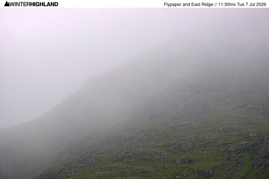 Archiv Foto Webcam Glencoe Mountain - Schottland - Flypaper und East Ridge